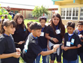 students and tree planting