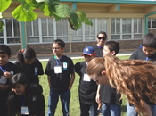 students and tree planting