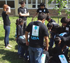 students and tree planting