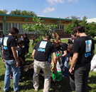 students and tree planting