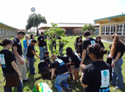 students and tree planting