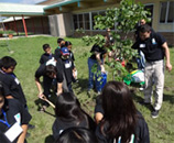 students and tree planting