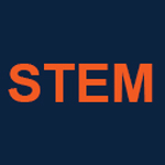 STEM orange letters